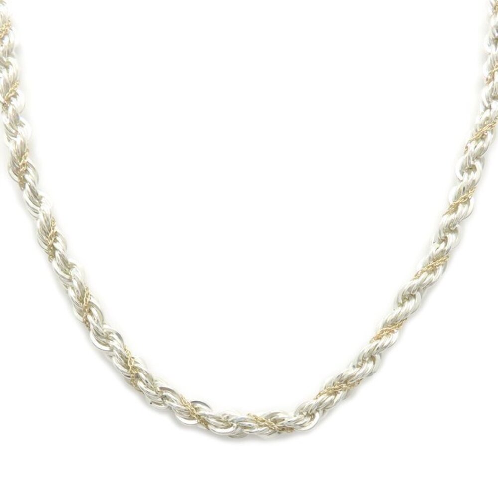 TIFFANY&Co. Tiffany Twist Chain Necklace 59cm SV925 x K18YG Women's 295645